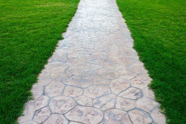 Stamped Concrete Walkway