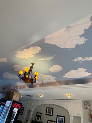 The painted ceiling