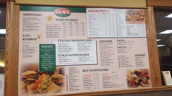 Menu of items