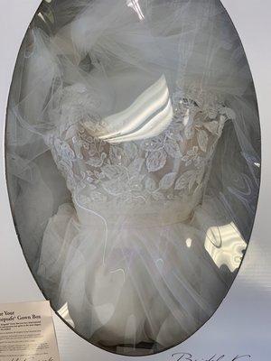 Preserved wedding dress.