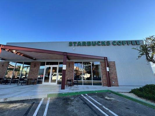 Starbucks - Burbank - Corrugated Wall Panels & Sunshade Awning.