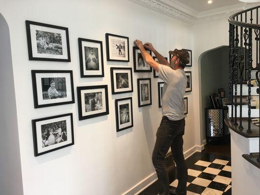 We hang your art precisely as you wish!