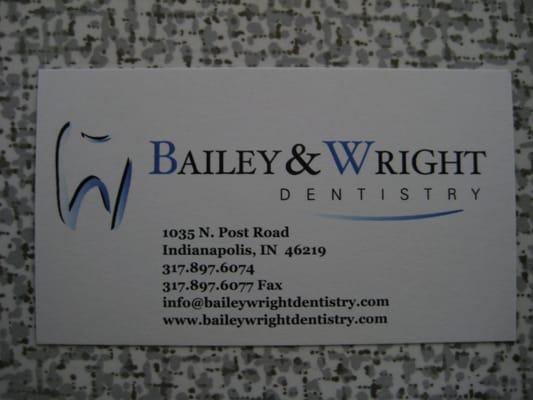 Bailey & Wright business card