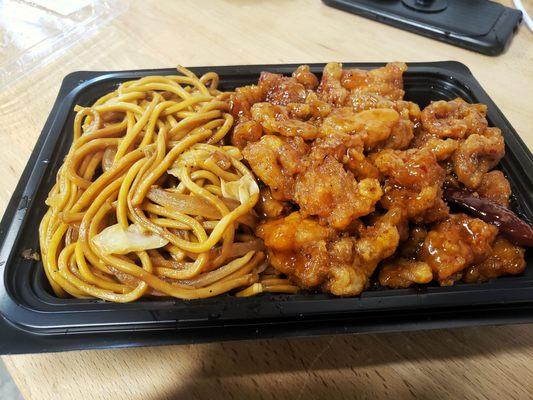 General Tso's Chicken and Lo Mein