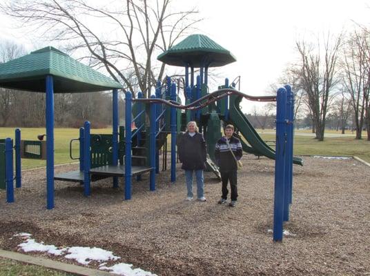 Scruffy people in scruffy playground