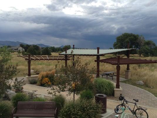 One of the covered picnic areas.