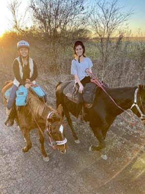 We loved our horses Leila and Doc