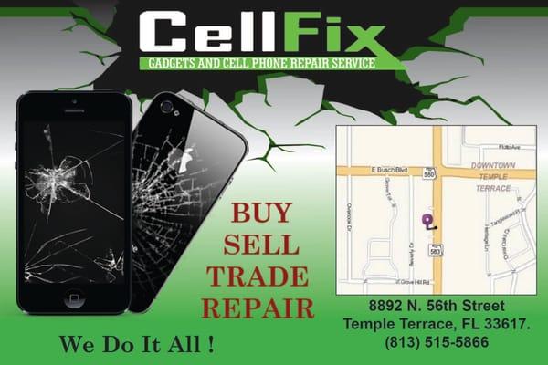 Here at Cell Fix, we are devoted to helping you with your cellular needs.  From repairing your phone to unlocking phones, we do it all!