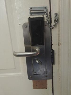 New door lock system installed?