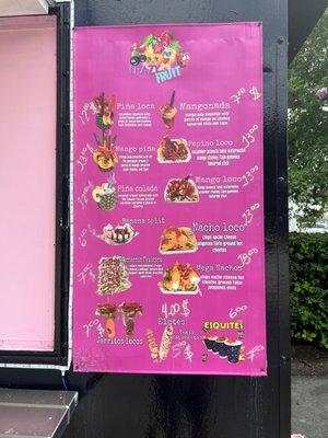 Crazy Fruit Jax Menu (and they'll customize anything!)