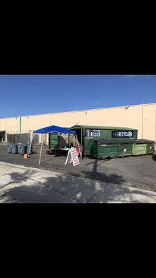 Recycling Center behind carnival grocery store