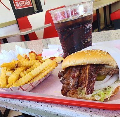 Mushroom Swiss with bacon meal. $16.87 with tax.