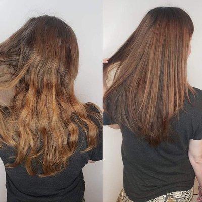 Before and after healthy hair is beautiful hair