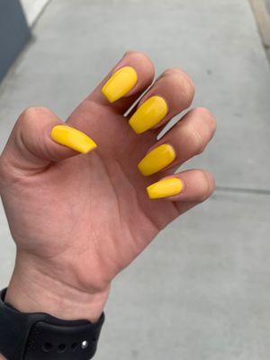 Beautiful yellow set done by Joyce! Love them