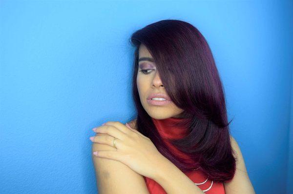 Red-Violet fall season hair color