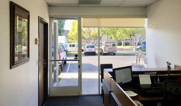 Our reception desk