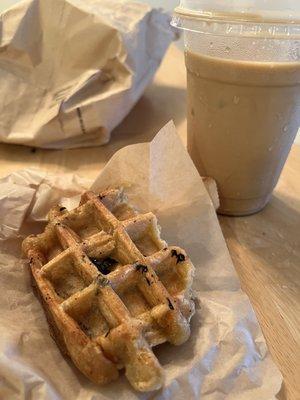 Cold brew and warm waffle