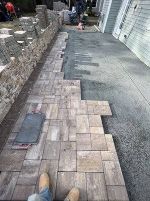 On progress patio