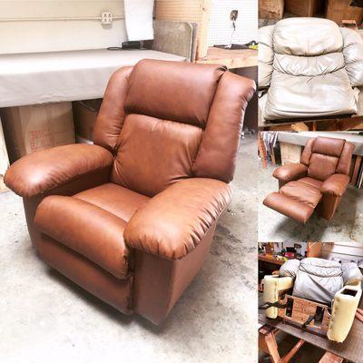 Leather recliner