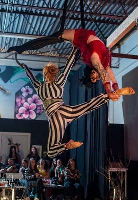 Halloween Show! Every year we host a pole and aerial Halloween event.