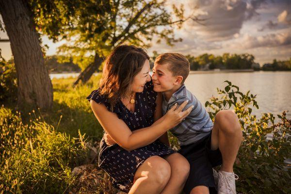 Mother and son family photo session