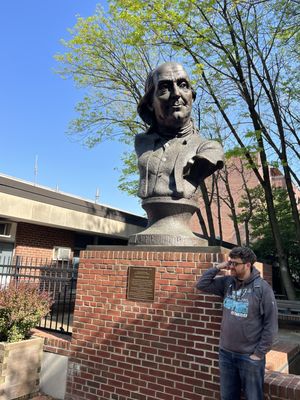 Shamus with Ben Franklin