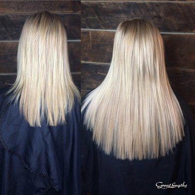 Great Lengths hair extension transformation - Cold Fusion Bonding