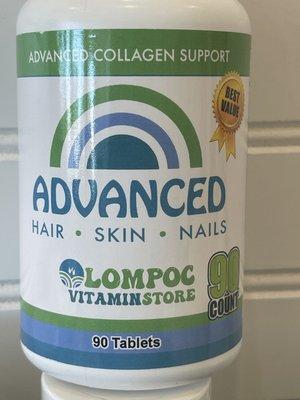 Lompoc own label for the BEST Hair Skin Nails Supplement