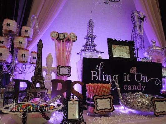 Paris theme candy buffet