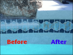 Clean the calcium line off your pool tile.