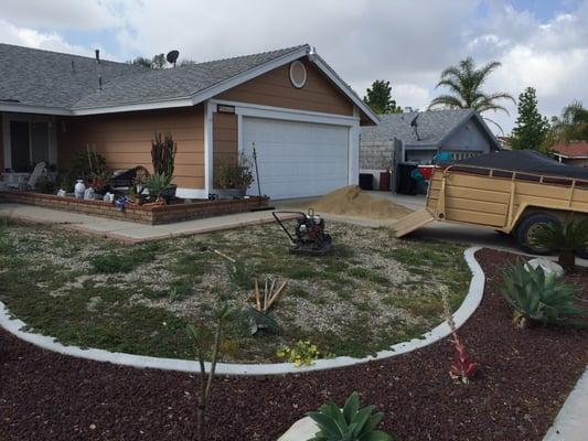 Before photos prior to artificial grass installation