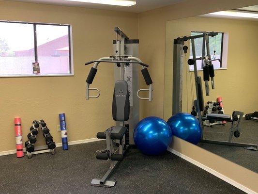 Additional equipment available for use in the community fitness center