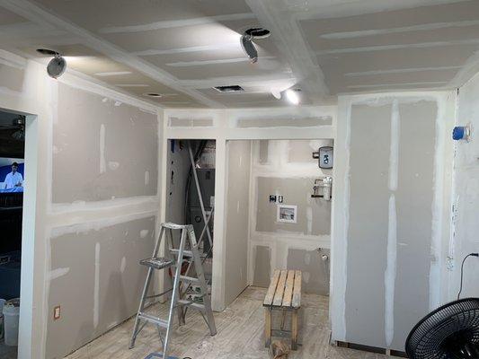 Kitchen remodeling, air conditioning installation