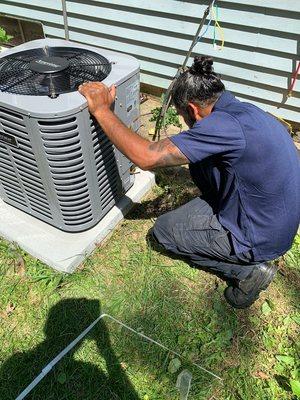 New A/C unit installation