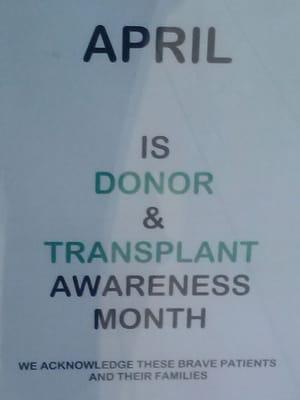 Make your loved ones aware if you are a donor! Select on your Drivers License. I'm alive because 1 selfless person did!!!