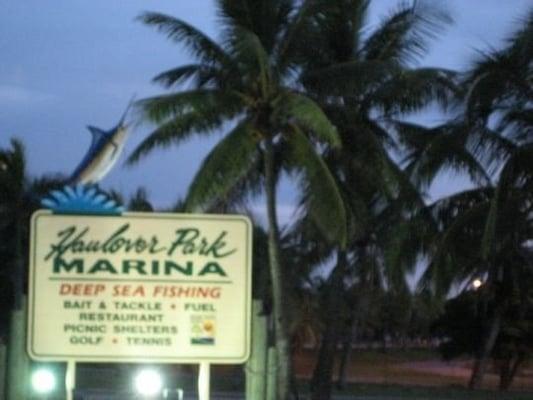 Entrance to the meeting point at Haulover Beach Park.