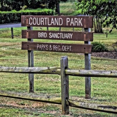 Courtland Park Bird Sanctuary across the street from the playground.