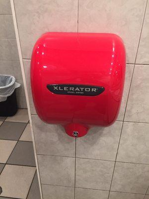 Red Xlerator dryers! A first for me lol