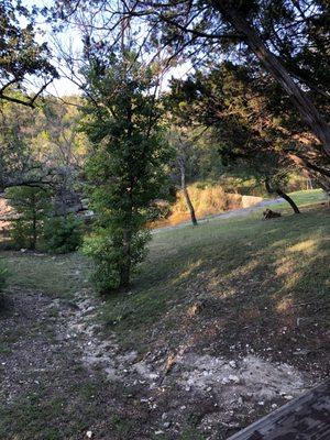 The Falls Log Home - creek and "falls"