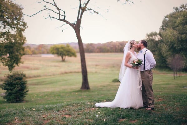 Bride and Groom at October 16th wedding