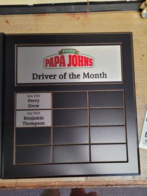 Employee of the month perpetual plaques