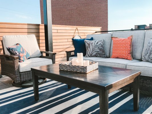 Urban rooftop outdoor furniture