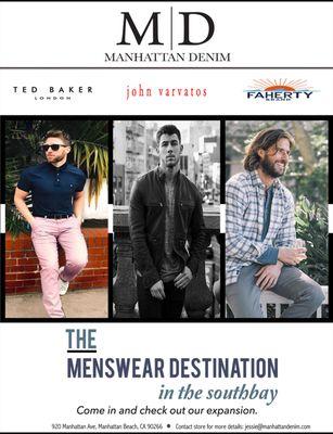 Come in and check out our newly expanded menswear selection