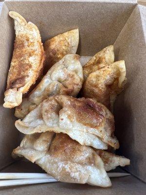 Mild fried potstickers