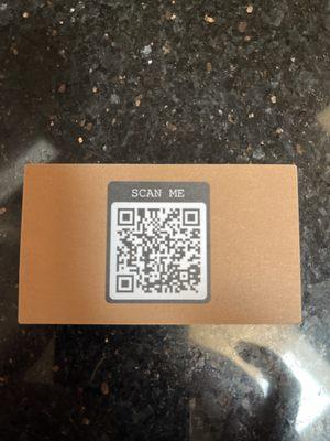 Scan code for menu