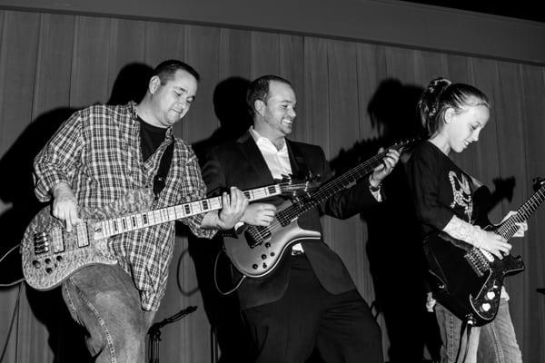 Carlos and Eric jam with all-star guitar student Haylee.