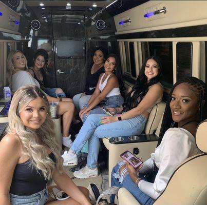 Our Mercedes Sprinter is great for Ladies Night!