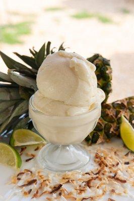 Pina-Rita this vegan boozy sorbet is a cross between a pina colada and a lime margarita