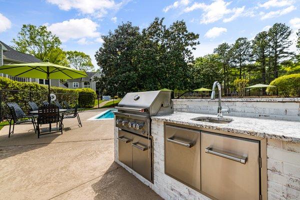 Pool Grilling Area