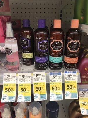 Good deals with hair products.